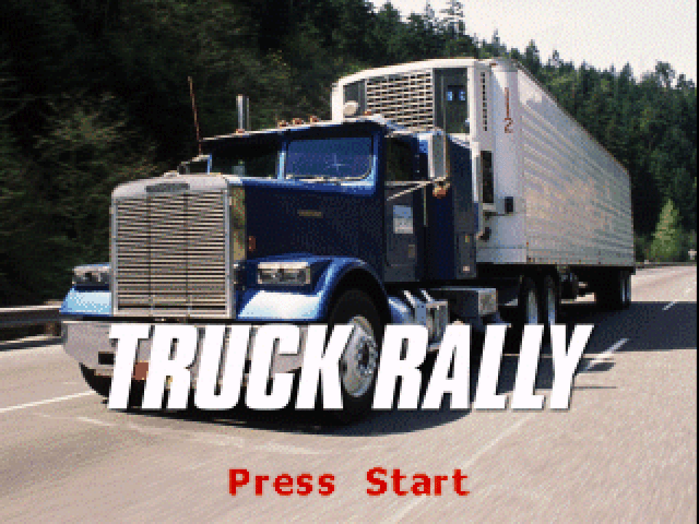 Truck Rally title screen for Playstation